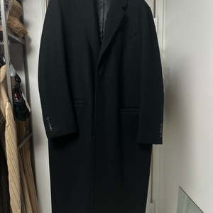 남성 롱 코트 블랙 싱글 롱코트