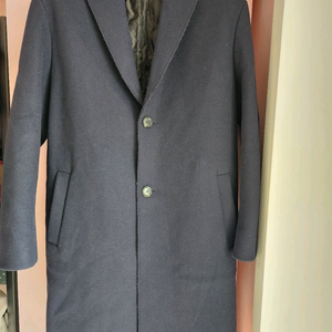 SYSTEM 시스템 옴므 울 캐시미어 코트 팜. 95사이즈 네이비