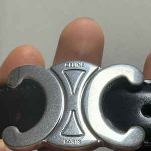 셀린느 미디움 트리옹프 벨트 토리옹 레더 블랙