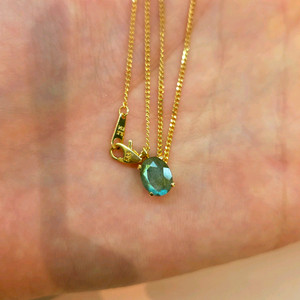 14k 골드 레브라도라이트 목걸이