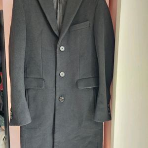 SYSTEM 시스템 옴므 울100% 코트 팜. 100사이즈 블랙