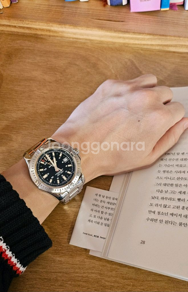 브라이틀링 콜트 41mm 오토매틱 검판 A17313 민트급--1