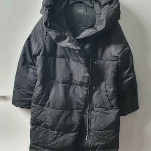 탑걸 후드 롱 덕다운 패딩 M 66 블랙 새상품 오리털 점퍼 자켓