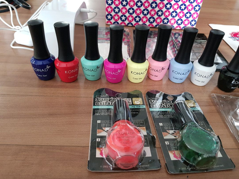 코나드 젤 네일 스탬핑 아트 세트--1