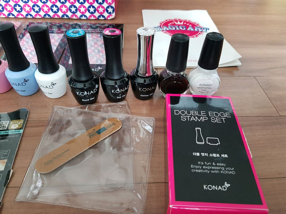 코나드 젤 네일 스탬핑 아트 세트--2