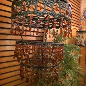 앤틱 브라운 구슬 샹들리에