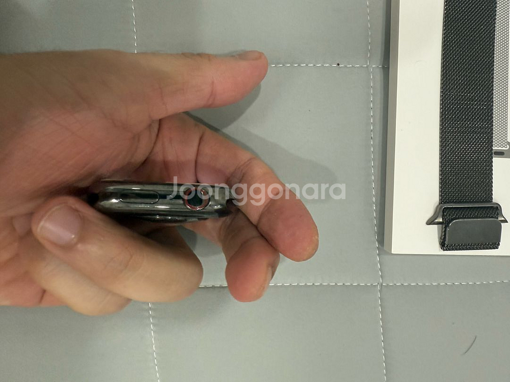 애플워치 9 스테인리스 그래파이트 45mm--3