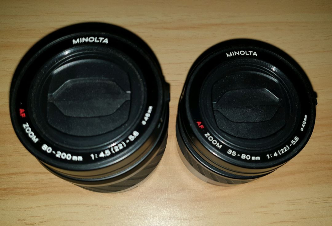 구형 미놀타 렌즈 2개 일괄 이미지