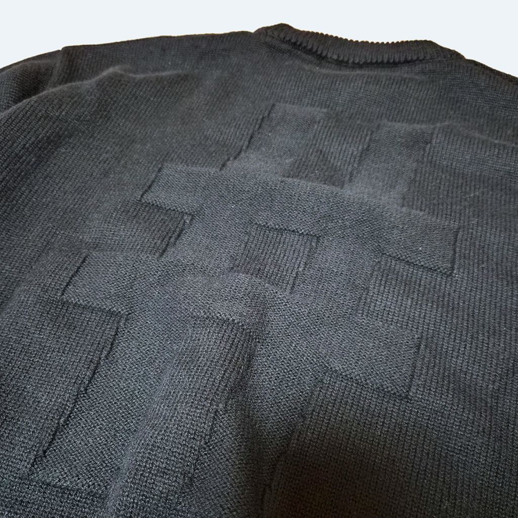 빈트릴 빅 해시태그 로고 포인트 니트 스웨터--3