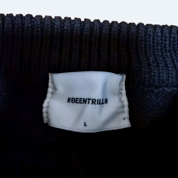 빈트릴 빅 해시태그 로고 포인트 니트 스웨터--4