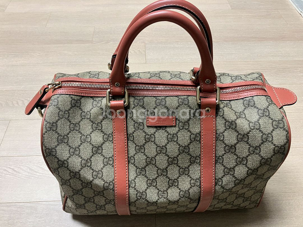 정품/구찌 GG 캔버스 보스턴백--1