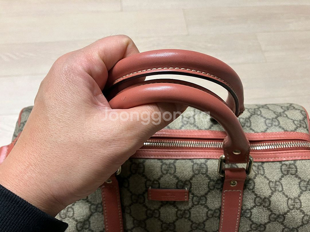 정품/구찌 GG 캔버스 보스턴백--3
