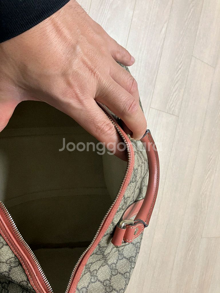 정품/구찌 GG 캔버스 보스턴백--5