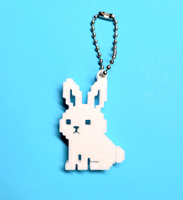 토끼 8비트 키링 키체인--1