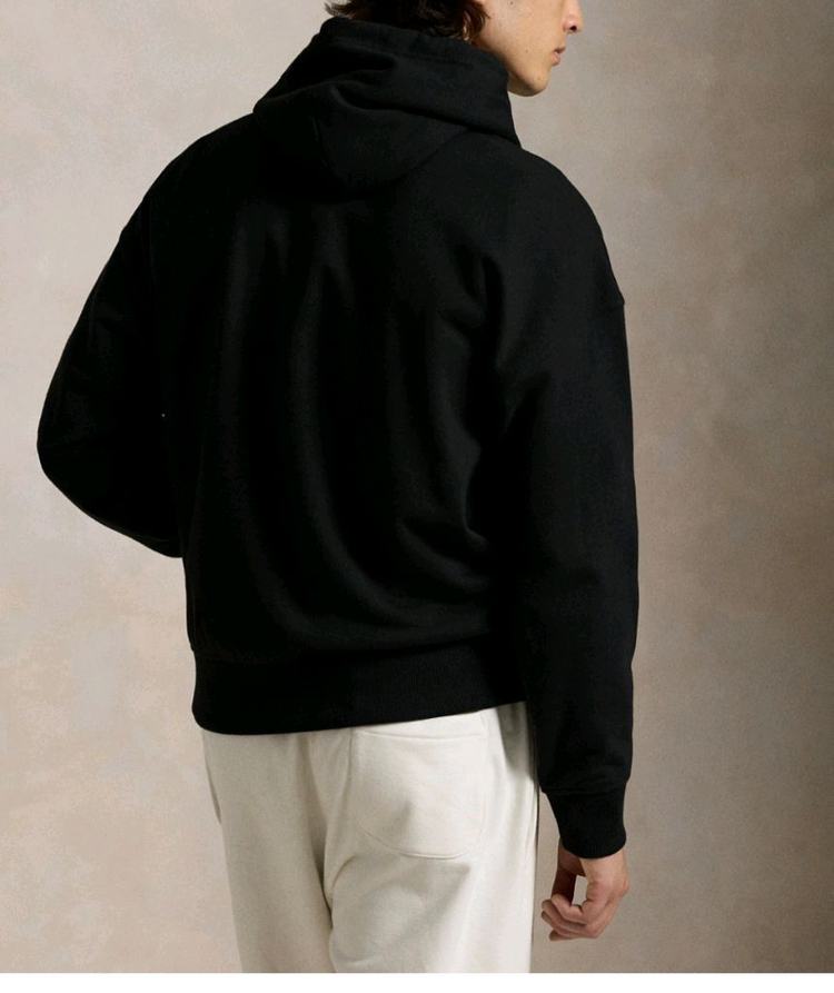 [미사용] 폴로 랄프로렌 릴렉스드 핏 로고 후리스 후드 티--2