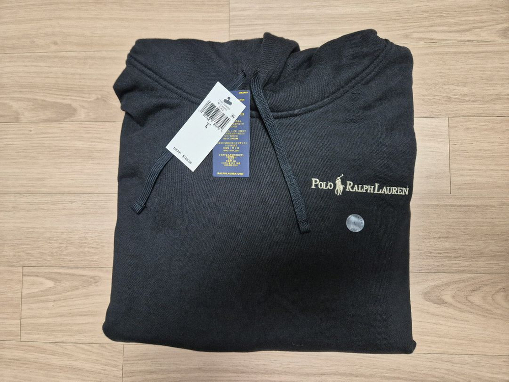 [미사용] 폴로 랄프로렌 릴렉스드 핏 로고 후리스 후드 티--3