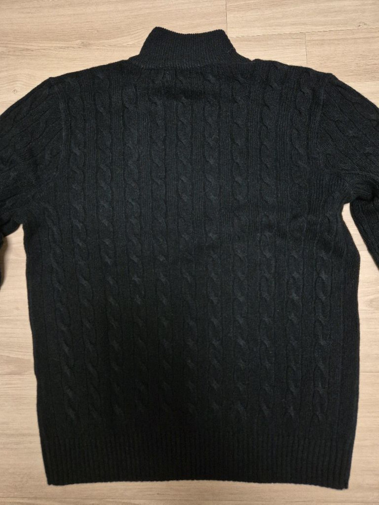 [미사용] 폴로 랄프로렌 케이블 울 캐시미어 스웨터 니트 블랙 L--9