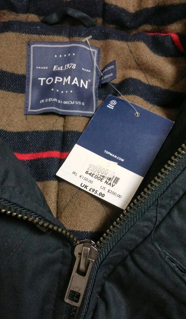 [TOPMAN] 영국 탑맨 야상 패딩점퍼 S (새상품 이미지