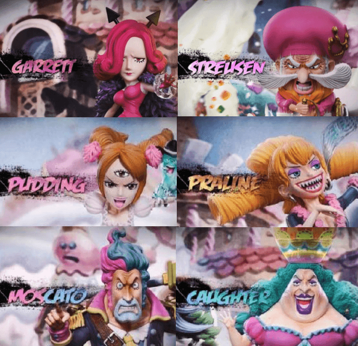 G5 빅맘해적단 6종+프로메테+제우스 원피스레진피규어--0