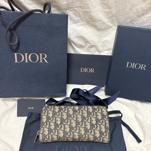 [구성품/정품] 디올 오블리크 자카드 지퍼 장지갑 이미지