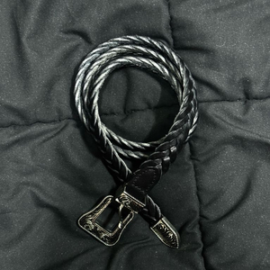 꽈배기 소가죽 블랙 웨스턴 스키니 벨트 새상품