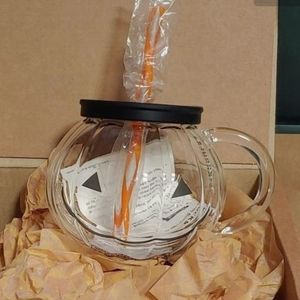 새상품S급]스타벅스 매직 할로윈 펌킨 글라스 콜드컵 355ml