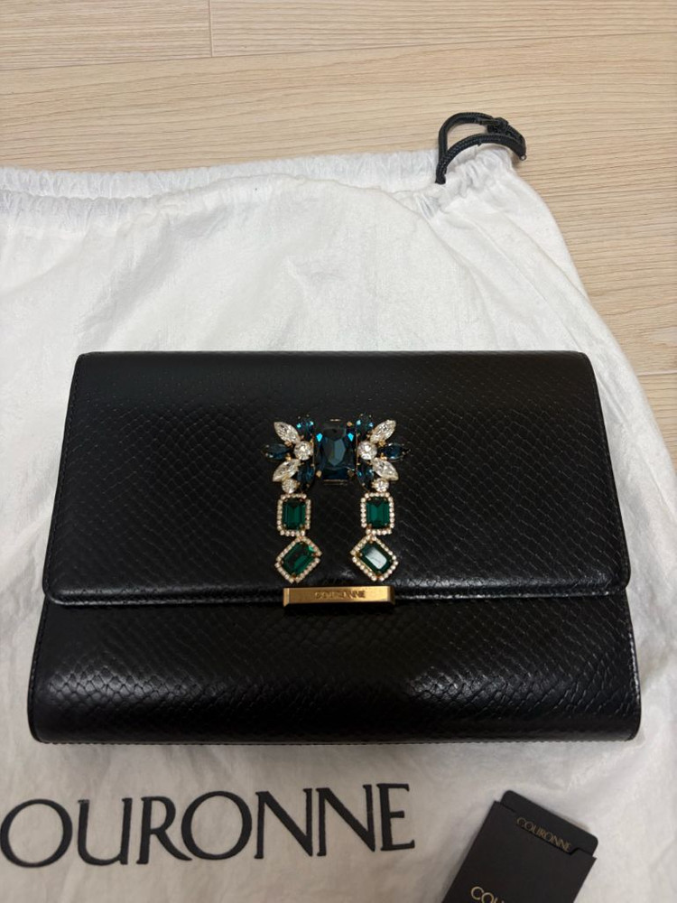 쿠론 클러치백 스와로브스키 홀리데이 에디션 클러치 숄더백--1
