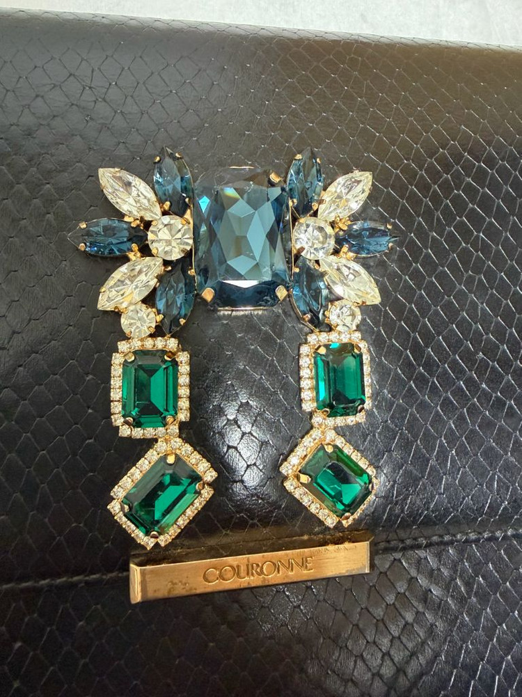 쿠론 클러치백 스와로브스키 홀리데이 에디션 클러치 숄더백--2