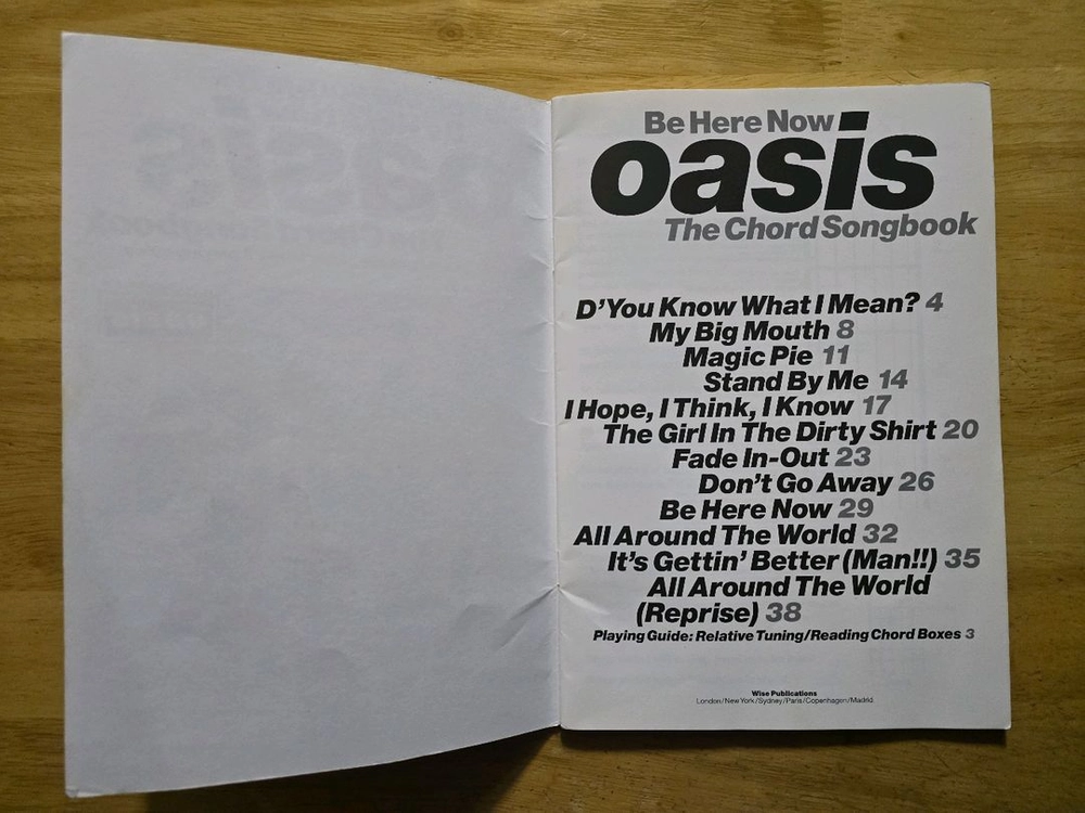 밴드스코어 oasis 오아시스 - Be Here Now 이미지