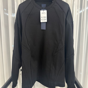 준지 파이핑 블랙 롱슬리브 맨투맨 s사이즈(105사이즈) 새제품 팝니다