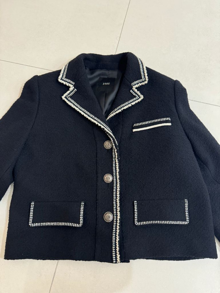 Zooc 트위드 크롭자켓--3