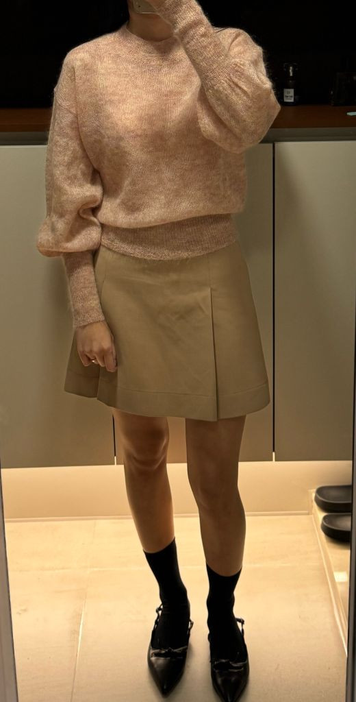 질스튜어트 핑크 헤어리 니트--1