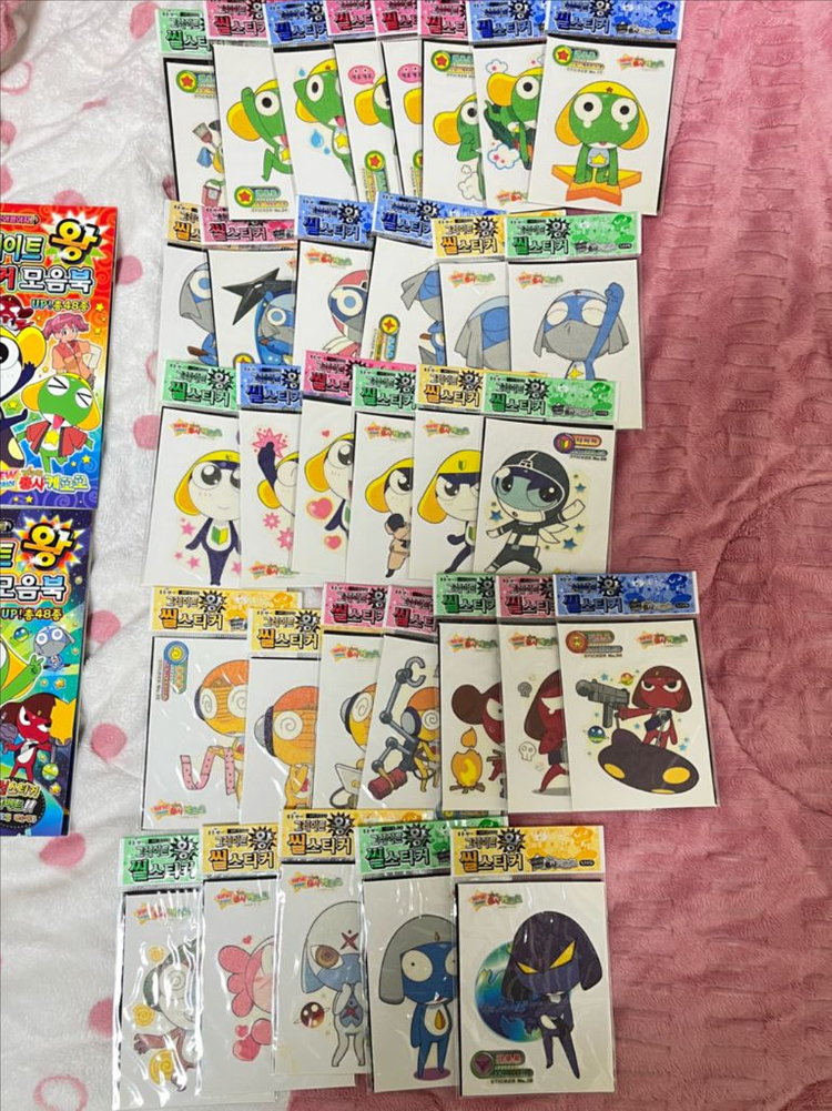 케로로 왕 띠부씰 32종 + 씰스티커북 4종 세트--2