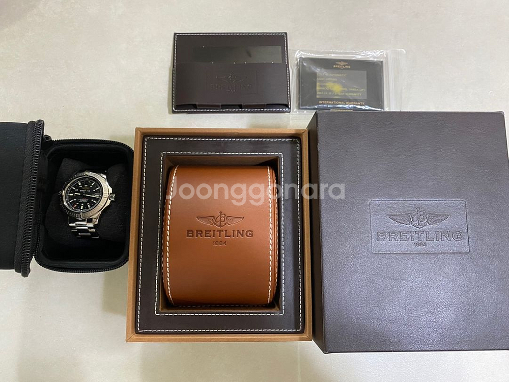 브라이틀링 콜트 41mm 오토매틱 검판 A17313 민트급--3