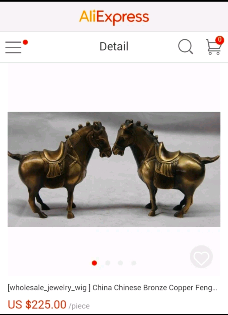 청동말 한쌍 / 앤틱, 빈티지 장식품--1