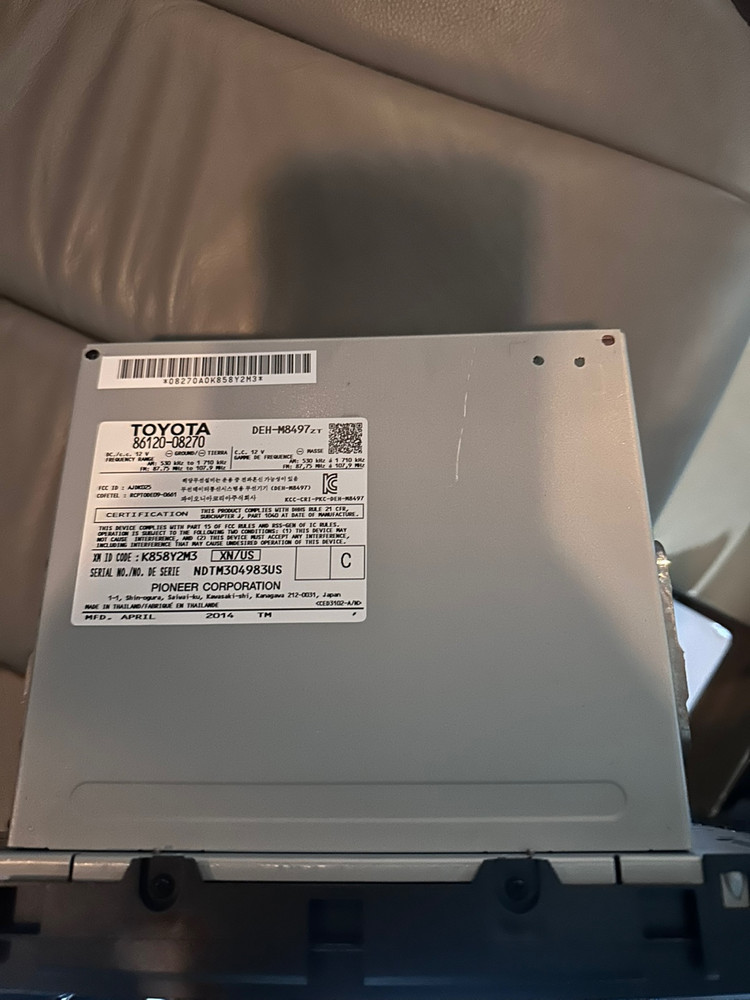 토요타 시에나 순정 카오디오--1