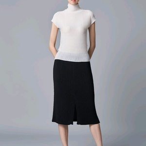이세이미야케 울리 탑/해칭 스커트 ,플리츠플리즈