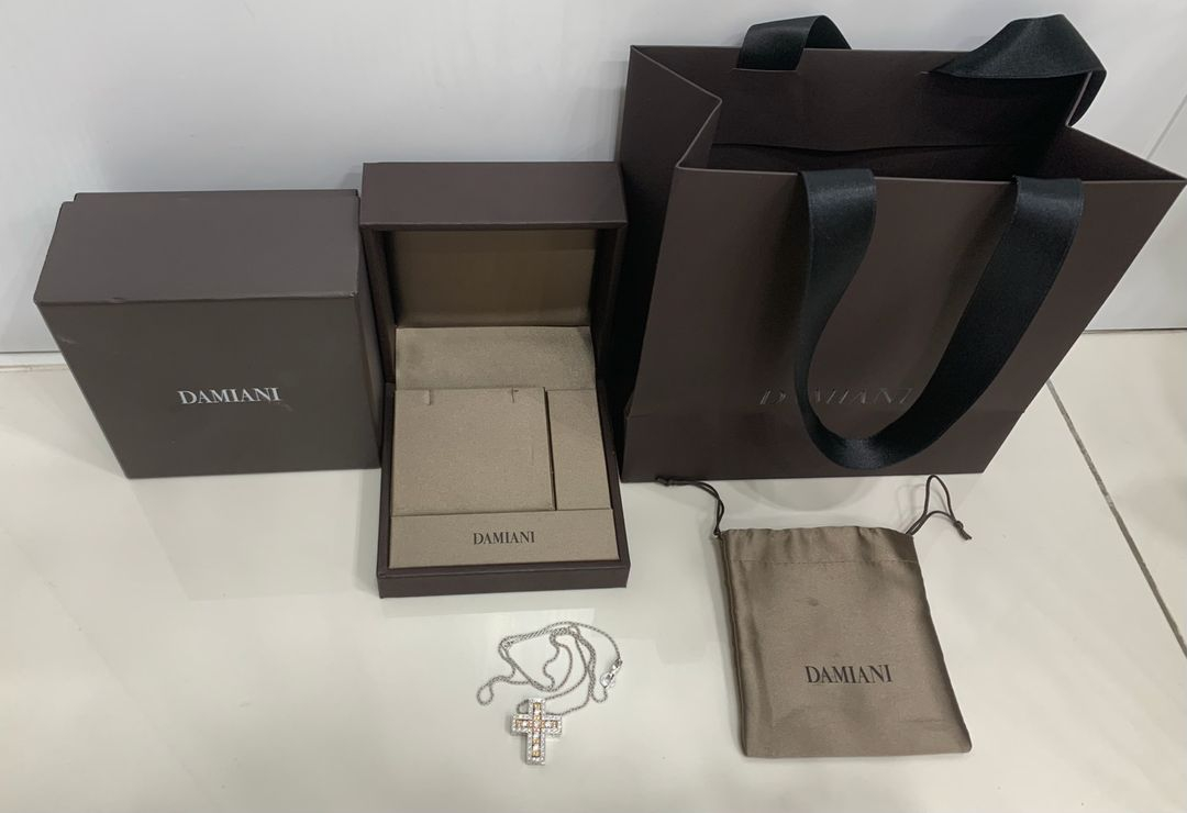 [L]다미아니 벨에포크 로즈골드&화이트골드 콤비 펜던트 목걸이 라지사이즈 이미지