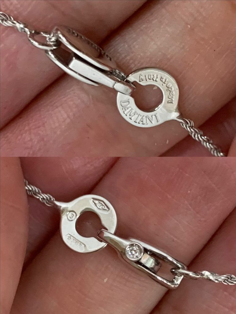 [L]다미아니 벨에포크 로즈골드&화이트골드 콤비 펜던트 목걸이 라지사이즈 이미지