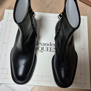 알렉산더맥퀸 쿠반스택 앵커 레더 부츠