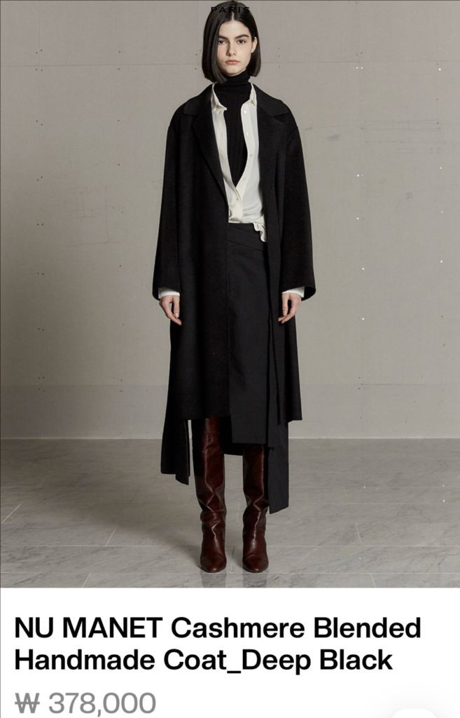 MUSEE 캐시미어 울 코트 블랙 34(xs)--2