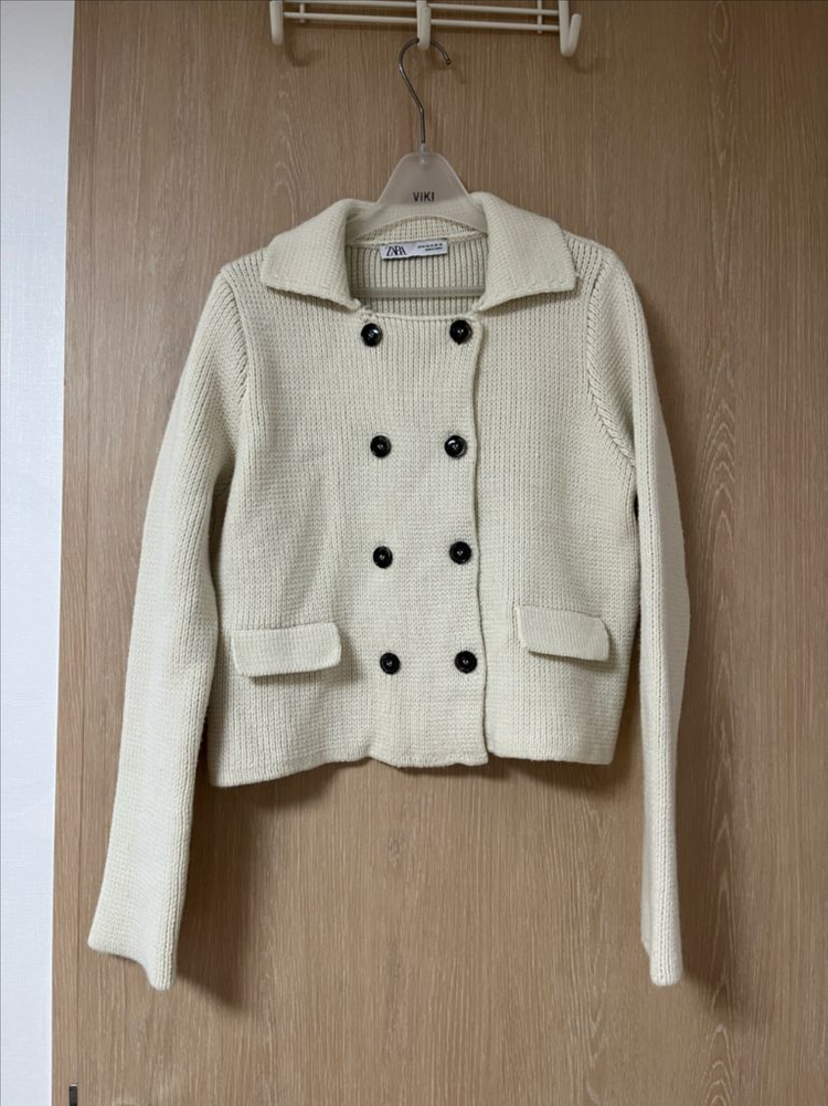 자라 버튼 플레인 니트 재킷 가디건 zara 코스--2