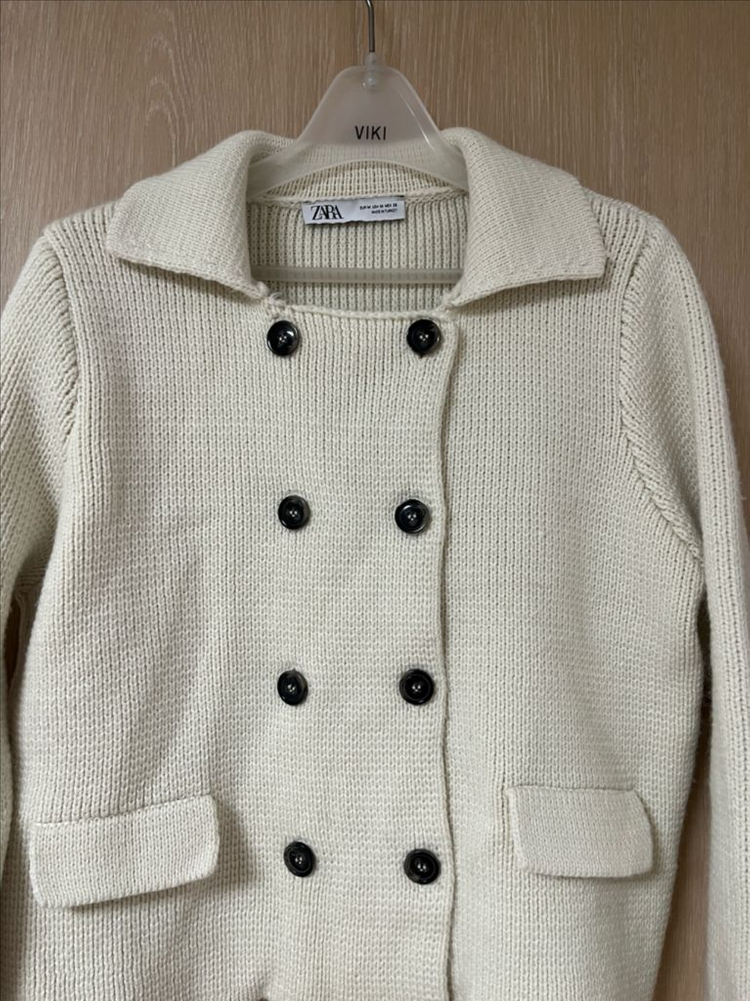자라 버튼 플레인 니트 재킷 가디건 zara 코스--3