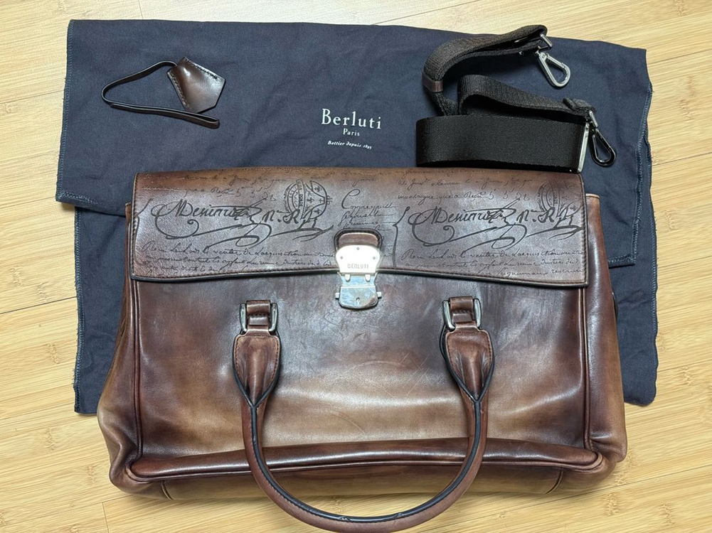 벨루티 에미오스크리토 브리프케이스 브라운--0