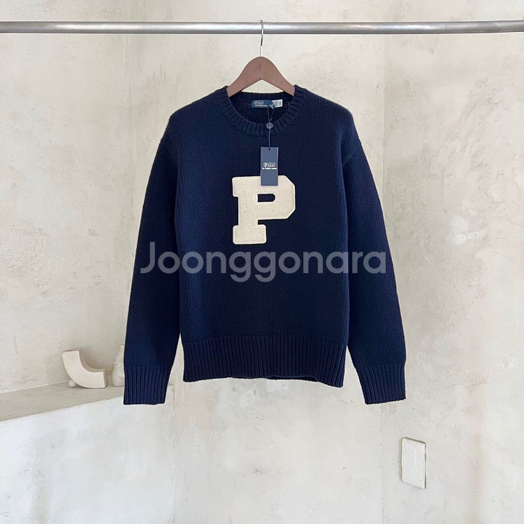 폴로 울 레터맨 스웨터--6