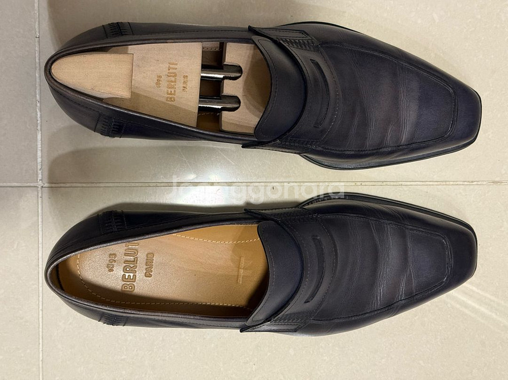 벨루티 앤디로퍼 네이버블루 7사이즈 밑창보강--3