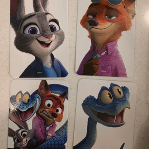 주토피아 포토카드 4종