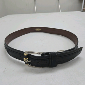 레오나드 블랙 가죽 벨트