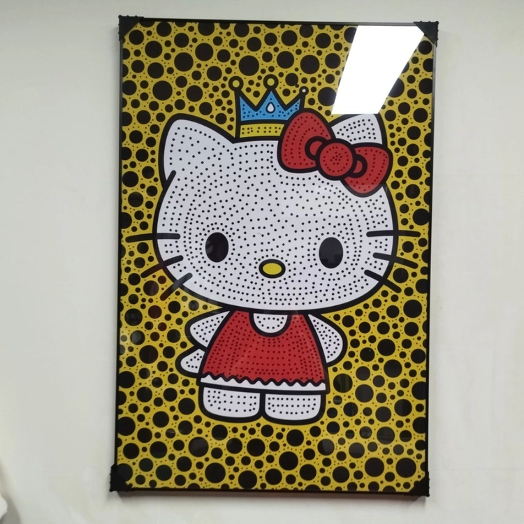 쿠사마야요이 호박그림 헬로키티 키티 그림액자 그림 액자 팝아트 인테리어소품 명품그림 명품액자 피규어 - 안심되는 중고거래