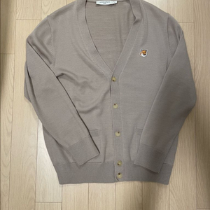 메종키츠네 폭스헤드 가디건 베이지 M